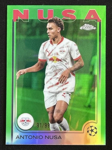 Antonio Nusa 2024 Topps Chrome Green Refractor /99