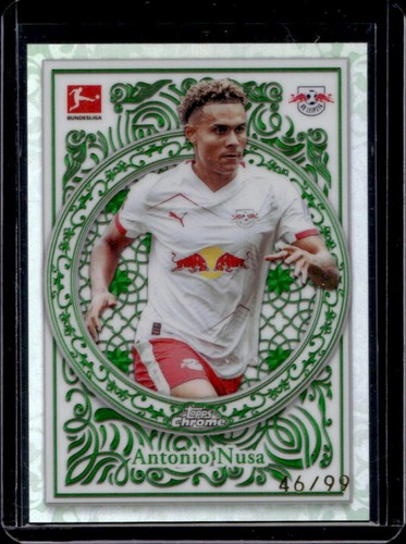 Antonio Nusa 2025 Topps Chrome Green Refractor /99