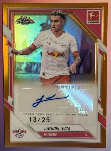 Antonio Nusa 2025 Topps Chrome Orange Refractor /25