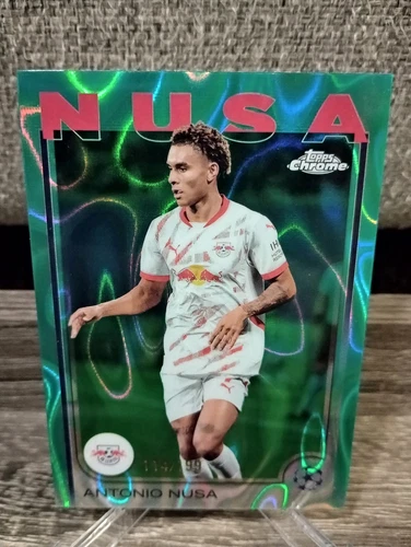 Antonio Nusa 2024 Topps Chrome UEFA Aqua Lava /199