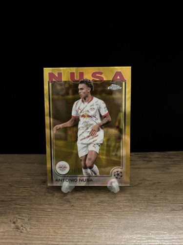 Antonio Nusa 2025 Topps Chrome UEFA Gold Wave /50