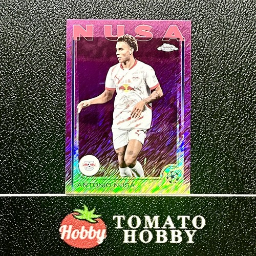Antonio Nusa 2024 Topps Chrome UEFA Purple Shimmer Refractor