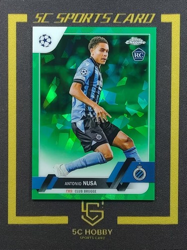 Antonio Nusa 2023 Topps Chrome UEFA Sapphire Green /70