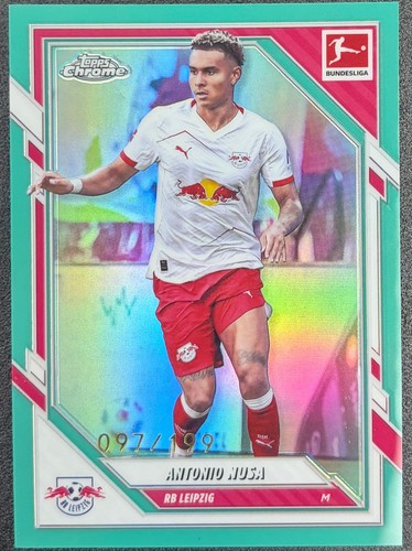Antonio Nusa 2025 Topps Cromo Bundesliga Aqua Refractor /199