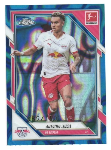Antonio Nusa 2025 Topps Cromo Bundesliga Azul Lava /150