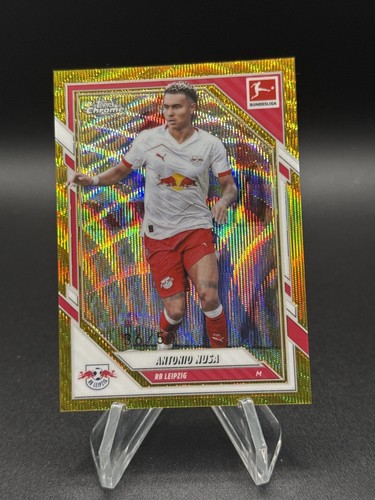 Antonio Nusa 2025 Topps Cromo Bundesliga Gold Wave Refractor /50