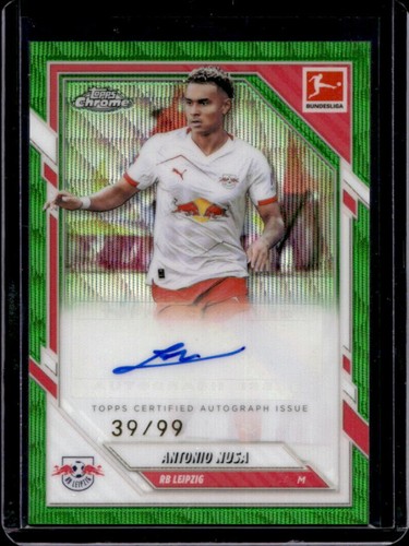 Antonio Nusa 2025 Topps Cromo Bundesliga Green Wave Refractor /99