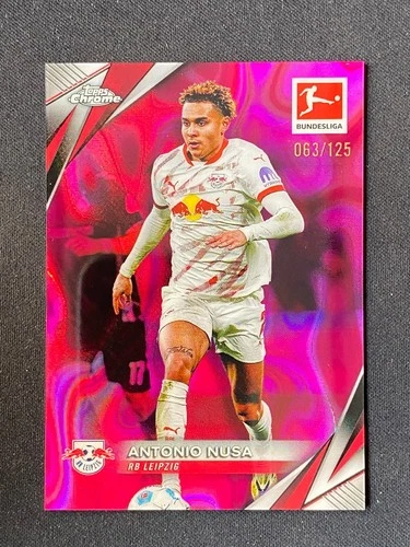Antonio Nusa 2024 Topps Cromo Bundesliga Magenta Lava Refractor /125