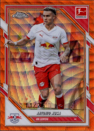 Antonio Nusa 2025 Topps Cromo Bundesliga Orange Wave /25