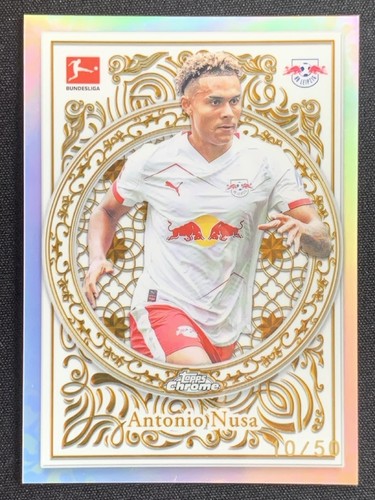 Antonio Nusa 2025 Topps Cromo Bundesliga Oro Refractor /50