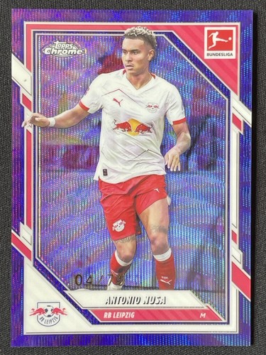 Antonio Nusa 2026 Topps Cromo Bundesliga Purple Wave Refractor /75
