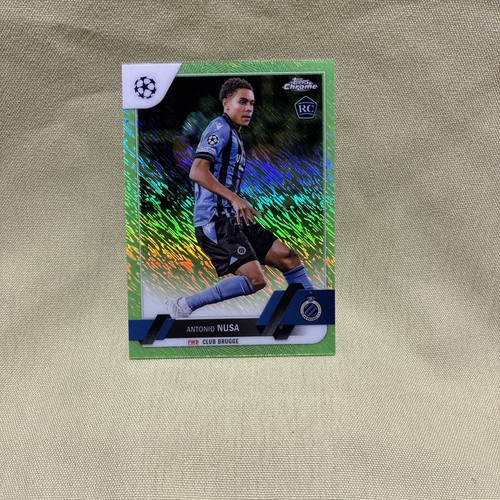 Antonio Nusa 2023 Topps Cromo UEFA Green Refractor /399