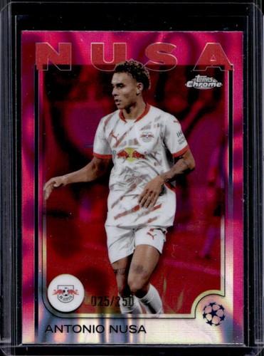 Antonio Nusa 2024 Topps Cromo UEFA Rosa Lava Refractor /250