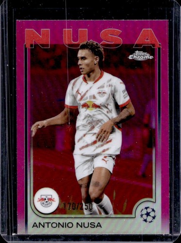 Antonio Nusa 2024 Topps Cromo UEFA Rosa Refractor /250