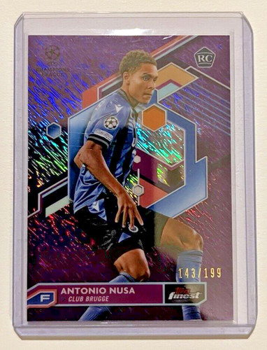 Antonio Nusa 2023 Topps Finest Purple Shimmer /199