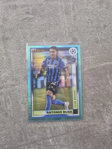 Antonio Nusa 2022 Topps Merlin Chrome Aqua