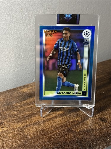Antonio Nusa 2022 Topps Merlin Chrome Blue Refractor /75