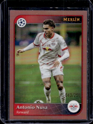 Antonio Nusa 2024 Topps Merlin Chrome Gold Pink Refractor /250