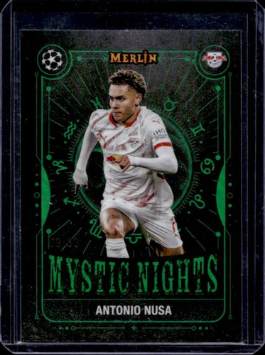 Antonio Nusa 2024 Topps Merlin Chrome Green Refractor /99