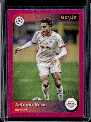 Antonio Nusa 2024 Topps Merlin Chrome Magenta Refractor /125