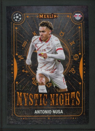Antonio Nusa 2025 Topps Merlin Chrome Mystic Nights /25