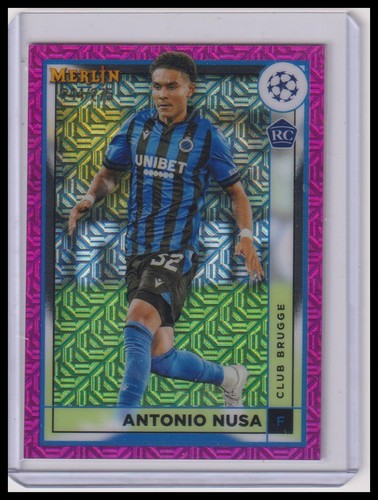 Antonio Nusa 2022 Panini Merlin Chrome Pink Mojo /275