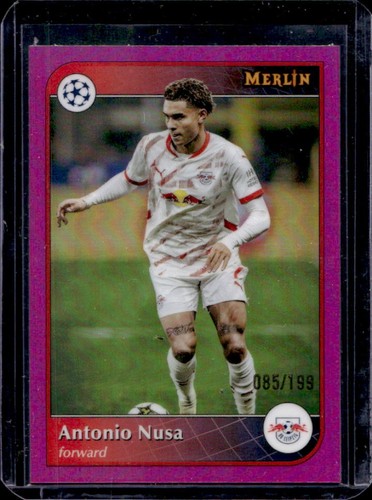 Antonio Nusa 2024 Topps Merlin Chrome Pink Refractor /199