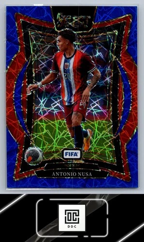 Antonio Nusa 2024 Panini Select FIFA Blue Lazer
