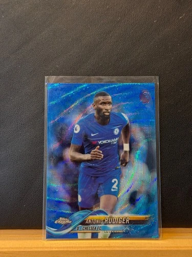 Antonio Rudiger 2018 Topps Chrome Blue Wave /75