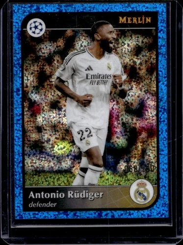 Antonio Rudiger 2024 Topps Merlin Chrome Blue Refractor /150