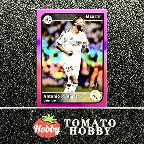 Antonio Rudiger 2024 Topps Merlin Chrome Pink Refractor /199