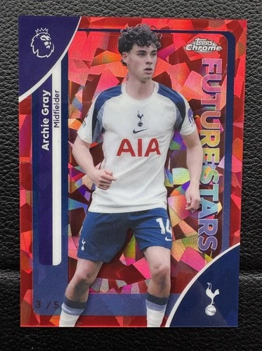 Archie Gray 2025 Topps Chrome Sapphire Red /5