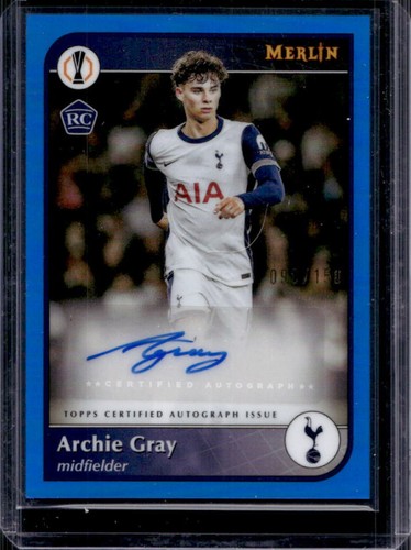 Archie Gris 2024 Topps Merlin Chrome Blue Refractor /150