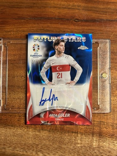 Arda Güler 2024 Topps Chrome Euro 2024 Blue Lava /75