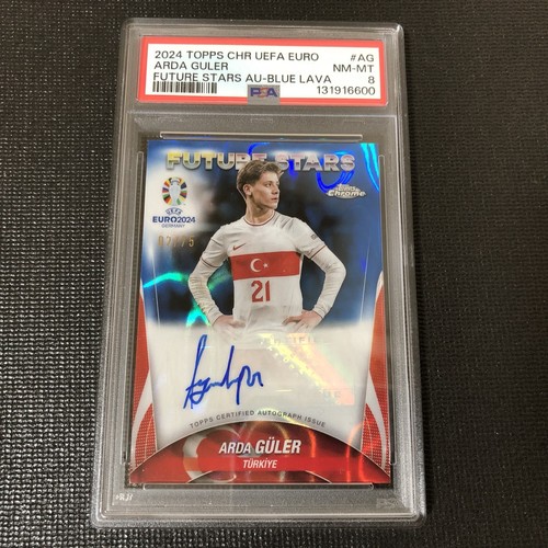 Arda Güler 2024 Topps Chrome UEFA EURO Blue Lava /75