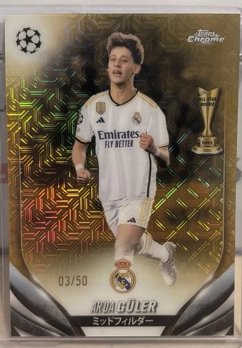 Arda Güler 2023 Topps Chrome UEFA Gold Mojo /50