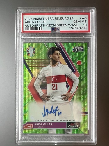 Arda Güler 2023 Panini Finest Neon Green Wave /99