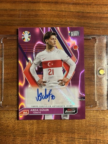 Arda Güler 2023 Topps Finest Purple Lava Fuchsia /75