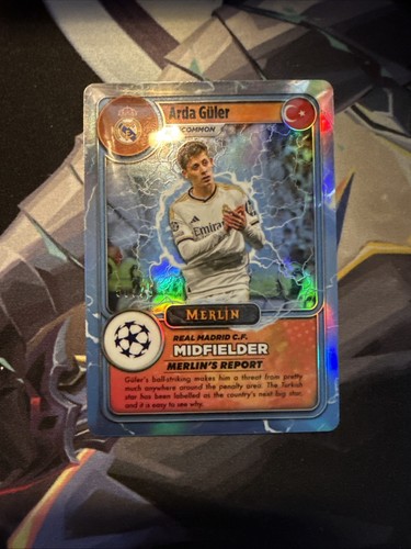 Arda Güler 2023 Topps Merlin Chrome Azul /75