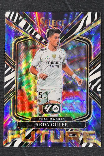 Arda Güler 2025 Panini Select Zebra Prizm