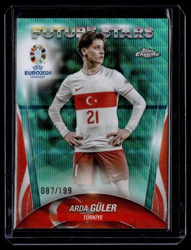 Arda Güller 2024 Topps Chrome Green Wave Refractor