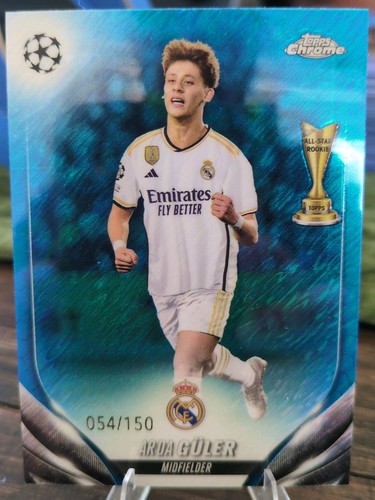 Arda Guler 2023 Topps Chrome Blue Shimmer Refractor /150