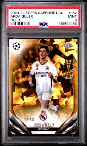 Arda Guler 2025 Topps Chrome Gold Sapphire /50