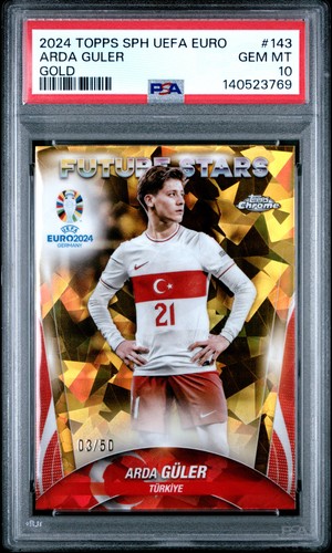 Arda Guler 2024 Topps Chrome Sapphire Gold /50