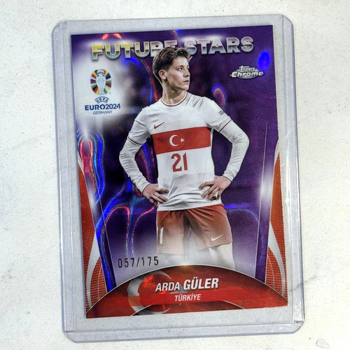 Arda Guler 2024 Topps Chrome UEFA Euro Purple Lava /175