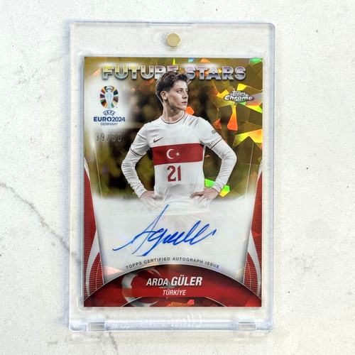 Arda Guler 2024 Topps Chrome UEFA EURO Zaffiro Oro /50