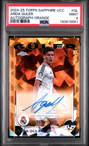 Arda Guler 2024 Topps Chrome UEFA Orange Sapphire /25