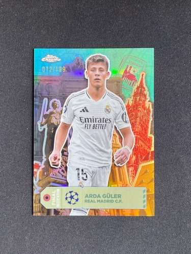 Arda Guler 2024 Topps Cromo UEFA Aqua /199