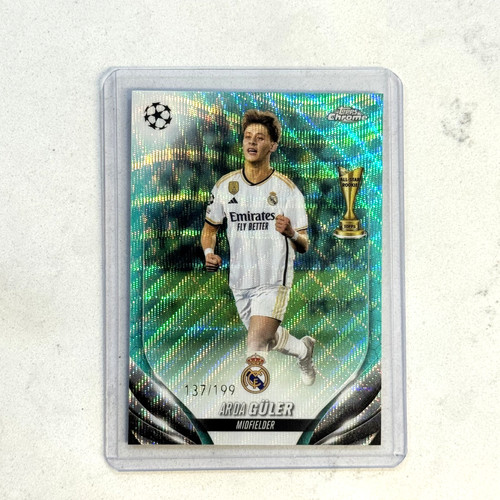 Arda Guler 2023 Topps Cromo UEFA Aqua Wave Refractor /199