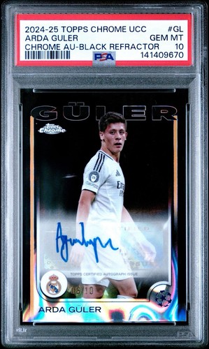 Arda Guler 2025 Topps Cromo UEFA Club Negro Refractor /10
